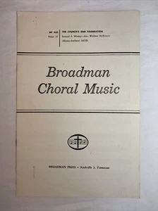 The Church's One Foundation (Himno-Himno) SATB ~ MF 432 Broadman Música Coral - Imagen 1 de 5