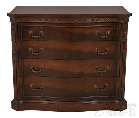 L59057EC: JOHN STUART Vintage Mahogany Chippendale Chest Server Cover