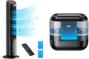 Tower Fans That Blow Cold Air with 80° Oscillating, Remote Control, 3 Modes 4-Sp - Picture 1 of 12