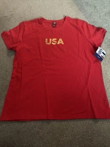 Fourth of July T Shirt USA Tshirt Patriotic Kids Girls size XL - Picture 1 of 10