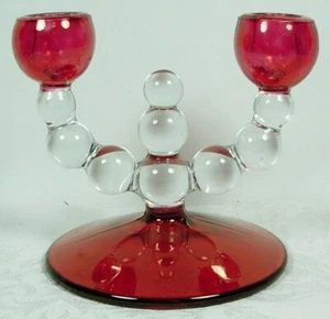 ALEXANDER PADEN CITY RUBÍ FLASH DOBLE LUZ CANDELABRO CANDELABRO - Imagen 1 de 4