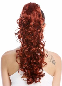 Hair Piece Braid Curls Curly Voluminous Curly Hooked Combs Long 50cm Copper Red - Picture 1 of 3