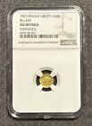 (1853) Round Liberty G50C California Fractional Gold / Bg-430 (Ngc Au Details)