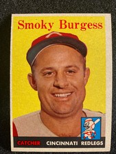 1958 TOPPS BASEBALL #49 - SMOKY BURGESS - CINCINNATI REDLEGS - EXC -NMT