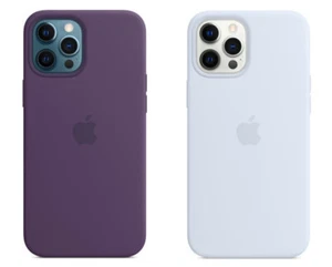 Oryginalne etui Apple iPhone 12 Pro Max silikonowy ametyst / chmura niebieska - Zdjęcie 1 z 3