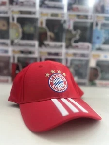 PP244 MENS ADIDAS RED BAYERN MUNCHEN FOOTBALL CAP ONE SIZE ADJUSTABLE CLEARANCE - Picture 1 of 6