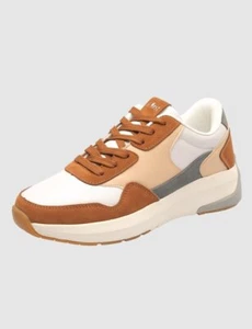 G WEST MENS RUNNING SHOES - GWM20004/BROWN/WHITE - Picture 1 of 7