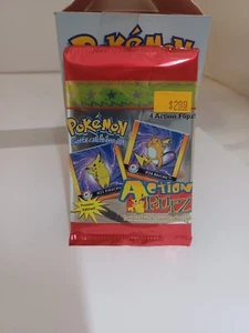 Pokemon Action Flipz Premier Edition 4 Card 1999 SEALED PACK Unopened - Picture 1 of 2