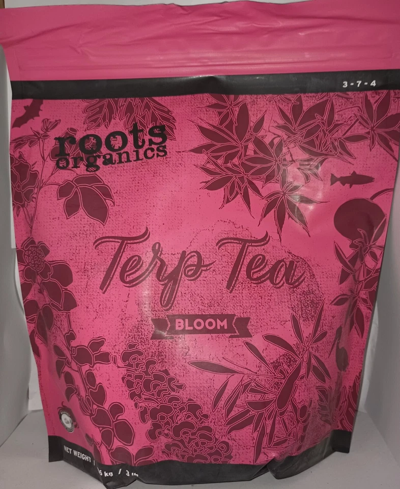 Roots Organics Terp Tea Bloom 3-7-4 saco de 3 lb fertilizante nutritivo para alimentos vegetais - Imagem 1 de 1