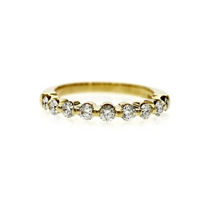 Authentic Roberto Coin 18K Yellow Gold Diamonds Band Ring Size 6 - Picture 1 of 7