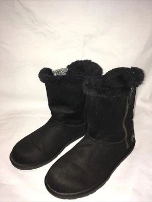 Botas Airwalk inverno outono camurça preta com zíper tamanho 7,5 - Imagem 1 de 4