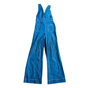 BDG Urban Outfitters Damen Flare Denim Jumpsuit Blau Größe 4 Boho Glockenboden - Bild 1 von 8