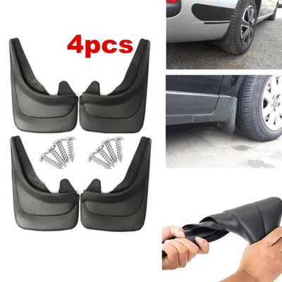4x Black Mud Flaps Mud Guards Splash Flares Car Body Protector Kit Front & Rear Foto 1 de 4