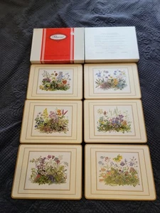 Vintage Pimpernel Placemat Set 6 Meadow Flowers Cork-Backed Hot Pad England 12×9 - Picture 1 of 8