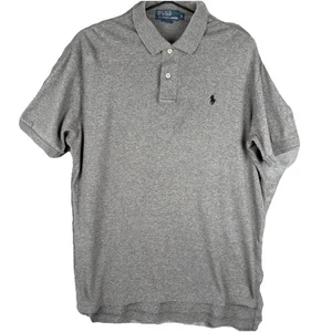 Ralph Lauren Poloshirt Herren Medium Grau Kurzarm Classic Fit Schwarz Pony - Bild 1 von 7