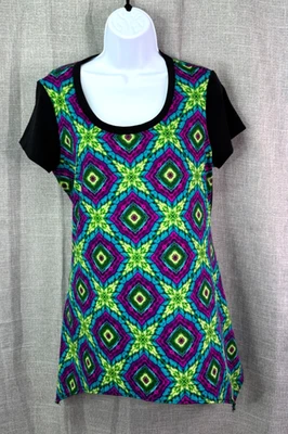 Sunny Leigh Short Sleeve Sharkbite Hem Top Women's Size L - Изображение 1 из 4