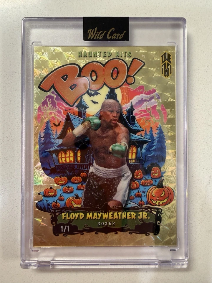 Wild Card Haunted Hits 2025 ¡Boo! Vinilo dorado True 1/1 Floyd Mayweather Jr 🥊  Foto 1 de 3