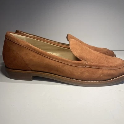 Mocasines para mujer Antonio-melani de cuero marrón talla 10 oficina elegante academia trabajo Foto 1 de 4