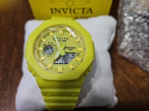 Activa Recon X Invicta Digital Unisex Watch 45.5mm Yellow ACW423-006 NIB $99 - Picture 1 of 3