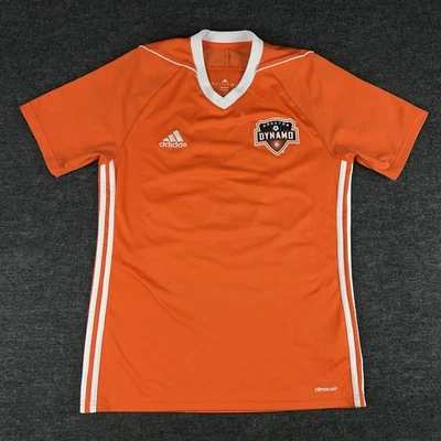 Houston Dynamo Jersey Men’s Orange Small MLS Soccer Logo Patch Adidas Climacool - Image 1 of 4