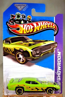 Hot Wheels Kmart #215 2013 sala de exposición-fleta térmica '71 Plymouth Road Runner verde Foto 1 de 4