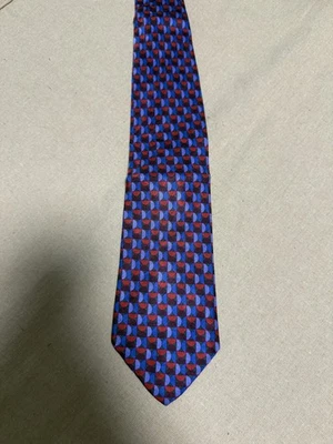 Corbata Stefano Ricci per Napoleon para hombre talla única azul rojo seda geométrica hecha en Italia Foto 1 de 4