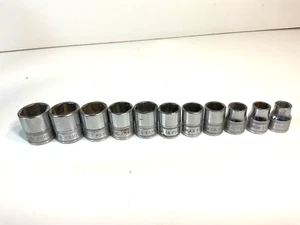 Snap On Tools FSM Metric Socket Set of 11 Six Point 3/8 Drive 9mm to 19mm - Picture 1 of 4