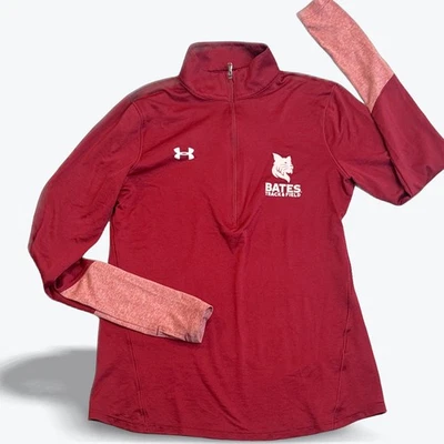 Under Armour Bates College Track Field Heatgear Half Zip Pullover Womens Small - Image 1 of 4