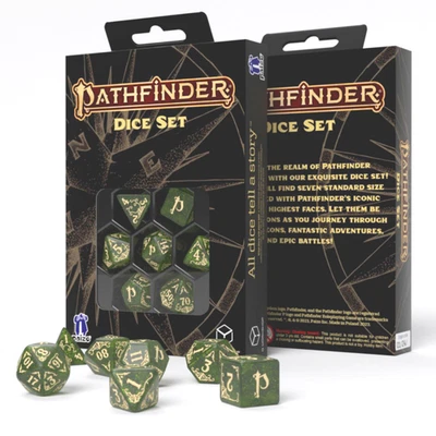 Juego De Dados Pathfinder Arcadia Verde Y Beige Juegos De Rol Q-workshop SPAT30 - Imagen 1 de 4