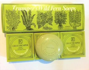 GEO.F.TRUMPER 3X75G TRUMPER'S COLLECTIONS PERFUMER WILD FERN SOAP VINTAGE
