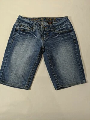 ZANA DI женщин/Jr's Med стирка заниженной эластичной бедствия Бермуды Jean шорты размер 3 - Изображение 1 из 4