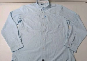 Salt Life Vented Shirt Men's L Blue Button Up Fishing Long Sleeve - Picture 1 of 5
