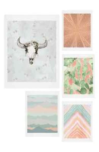 Juego de impresión de arte de pared de galería de cinco piezas Deny Designs Desert Matcha - Imagen 1 de 2