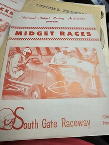 South Gate Raceway Midget Races Official Program Appox 1964 (Red) - Picture 1 of 3