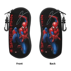 MARVEL SPIDERMAN GLASSES CASE SOFT FOAM NEOPRENE WITH SECURE KEYCHAIN & ZIPPER - Picture 1 of 22