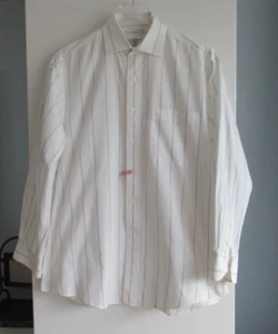 VALENTINO Mens Long Slv Striped Button Down Collared Dress Shirt sz 15 1/2 or 35 - Picture 1 of 16