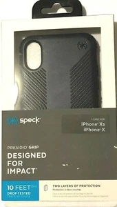 Speck Presidio Grip Case for iPhone XS/X -Eclipse Blue/Carbon Black #117124-6587 - Picture 1 of 3