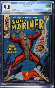 Sub-Mariner #5 CGC 9,0 páginas blanco roto a blanco - Imagen 1 de 2