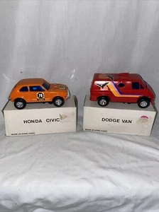 1970’s Honda Civic CVCC & Dodge Custom Van 5" Battery Operated Hong Kong Works - Picture 1 of 7