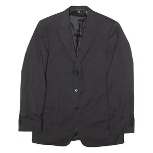ZARA MAN Mens Blazer Jacket Black Wool Striped M - Picture 1 of 6