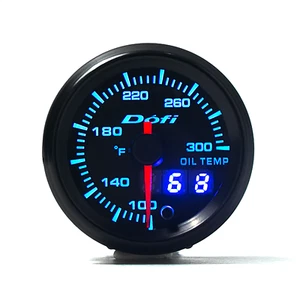 2" 52MM 7 COLOR OIL TEMP GAUGE WITH SENSOR AUTO CAR ANALOG/DIGITAL DUAL DISPLAY - Picture 1 of 12