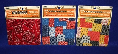 PENN Iron On Patchwork Patches Permanent Press 5.25X5.25 inch NEW U-Pick - Image 1 of 2