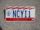 52 nd Presidential Inaugural license plate #  NCYI 1