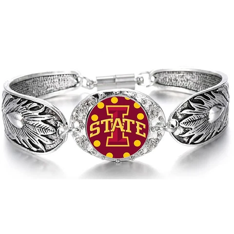 Iowa State Cyclones Womens Sterling Silver Bracelet Jewelry Gift D3 Cover