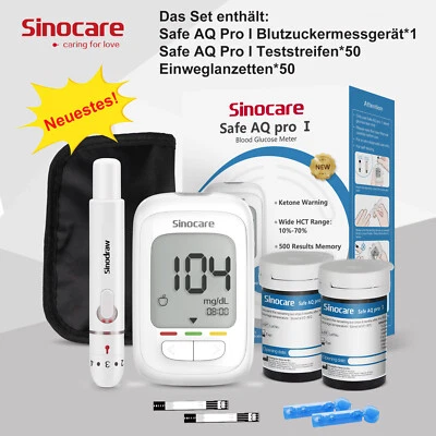 Blutzucker-Test-Kit für Diabetes, neueste und präzise Sinocare Safe AQ Pro I - Bild 1 von 4