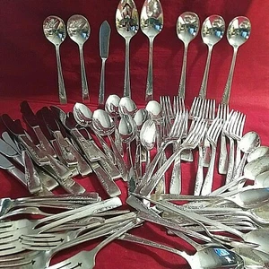 1954 PROPOSTA Set posate piatto argento 73 pezzi dal 1881 Rogers set 5 pezzi - Foto 1 di 12