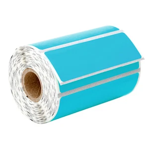 Etiquetas móviles 3"x1" DT AZUL 0,75" núcleo perforado 550 etiquetas por rollo - Imagen 1 de 8