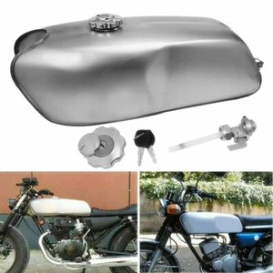 2.4 Gallon 9L Motorcycle Fuel Gas Tank Cafe Racer for BMW Honda Yamaha Suzuki - Picture 1 of 12