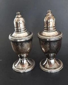 Vintage DUCHIN CREATION 925 weighted sterling silver salt pepper set MCM - Picture 1 of 9