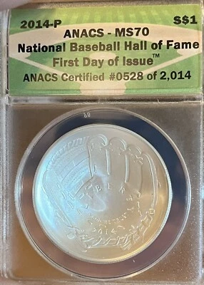2014 ANACS MS70 1st Day Of Issue! National Baseball Hall Of Fame - Image 1 of 4